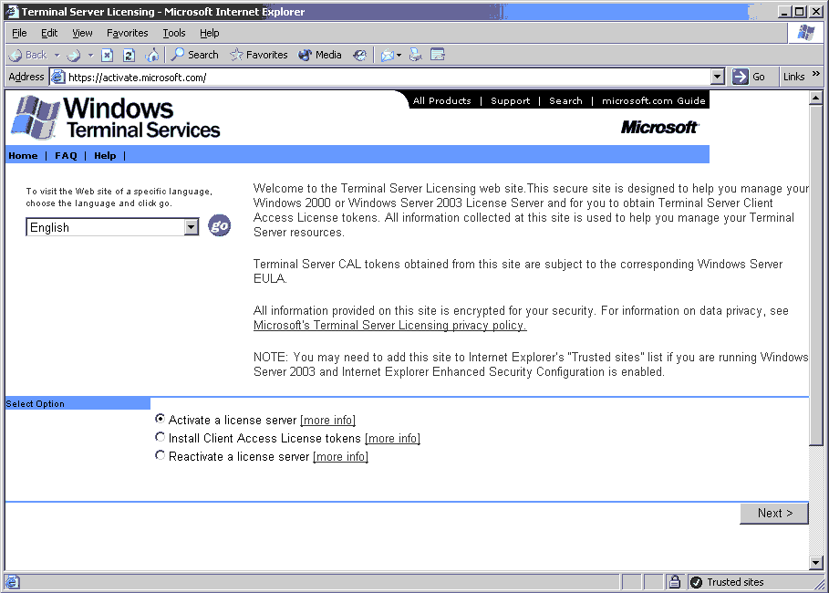 Windows Xp Terminal Server